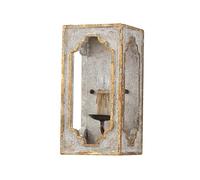 WLBHWL Applique da Parete retrò di metà Secolo, Lampada da Camino A Cubo Rettangolare, Applique per Candele in Stile Fattoria con Patina Anticata A Mano, Lampada da Parete Art Déco per Camera