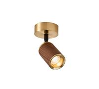 WLBHWL Faretti LED per Montaggio su Superficie per Interni, Luci Ad Angolo Regolabile da 5W, 8W Faretto con Finitura in Grana Noce, Illuminazione D'accento per Interni Selezionabile 3000K/4000K