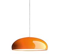 WLBHWL Lampada a Sospensione Art Déco Arancione con Struttura Liscia Base E26 Lampadario a soffitto Rotondo per luci da Camera da Letto Paralume in Acrilico Lampada a Sospensione Regolabile