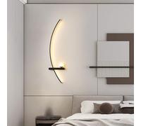 WLBHWL Lampada da Parete A LED Nera Lampada da Parete Moderna Lineare in Metallo Lampada da Parete A LED per Interni Lampada da Parete per Interni per Soggiorno Camera da Letto Portico Corridoio