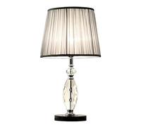 WLBHWL Lampada da Tavolo A LED in Cristallo da 21,6 Pollici Lampada da Comodino Moderna da Comodino Lampada da Comodino in Cristallo Trasparente Colonna Tagliata per Ufficio Soggiorno Camera da Letto
