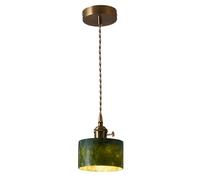 WLBHWL Lampadario A Sospensione in Pietra Naturale Nordica, Verde, Piccolo, Moderno di metà Secolo, Lampadario Rustico Industriale per Sala da Pranzo, Tavolo, Cucina, Isola, Fattoria, Camera da Letto