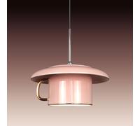 WLBHWL Lampade A Sospensione Moderne in Ceramica Lampada A Sospensione Creativa Nordica A Forma di Tazza, Lampada A Sospensione Vintage con Finitura in Acciaio Inossidabile per L'isola della Cucina