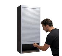 WLCGYD Porta a Soffietto Customized Cabinet Tambour Door Pull，flexible Roll Up Door with Hardware For Kitchen Cupboard/Small Space, Sliding Gate Panles(W 22 x H 48 inch)
