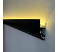 WLCGYD Veletta LED Soffitto Luce per Modanatura Angolare in Alluminio, Kit di Illuminazione per Modanatura A Corona per Illuminazione Indiretta E Cavi Nascosti(3.5m(11.5ft))