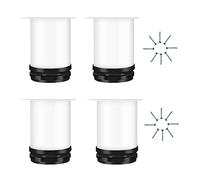 WLCNYL 4 Gambe per mobili, Bianche/Nere, Piedini Regolabili per mobili, con Viti, Gambe Rotonde in Metallo e Acciaio Inox per Tavolo e Mobile, per Divano Letto, scrivania, tavolino, Bianco - 50 cm