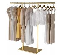WLCNYL Appendiabiti Appendiabiti Espositore per Abiti a Forma di T, Appendiabiti da Pavimento Appendiabiti Moderno per Vendita al Dettaglio di qualità Commerciale (Colore: Oro, Dimensioni: 60x130c