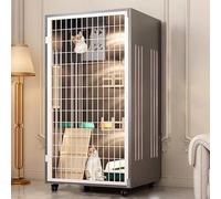 WLCNYL Gabbia per Gatti in Legno, recinti per Gatti, recinto per Gatti, con Porta a Rete, Ruote universali, Cuccia per Gatti, da Interno, Comoda, Luogo per Esercizi Ideale per 1-2 Gatti (Grigio, 2