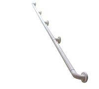 WLCNYL Kit corrimano per Scale, ringhiera in Acciaio Inox per Scale Interne ed Esterne, ringhiera in Nylon Antiscivolo Bianco con Supporti a parete/280 cm