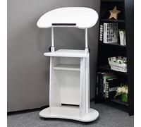 WLCNYL Scrivania Mobile in Piedi, postazione di Lavoro per Computer Regolabile in Altezza, scrivania per Laptop con Ruote, postazione di Lavoro per Ufficio Domestico, Carrello per Laptop con Ruote