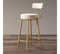 WLCNYL Sgabelli da Bar, Sgabello da Bar Imbottito in Velluto Contemporaneo, con Gambe in Metallo Dorato Sgabelli da bancone da Bar, per Sedia da Pranzo da Pub, bistrot e Cucina (Colore: Bianco, di