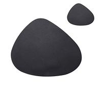 WLCNYL Tovaglietta da 2 Pezzi, sottobicchiere per Piatti da Frutta, sottobicchiere in Pelle Spessa, tovaglietta per Banchetti, tovaglietta per Cibo Occidentale Semplice, Blu (Nero)