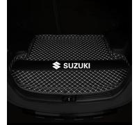 WLCYX Auto Tappetini Bagagliaio per Suzuki Swift 2013-2025 Hatchback Pelle su Misura Pelle Trunk Mat Tappeti Copri Baule Antiscivolo Impermeabile Interni Accessori, Blackwhite