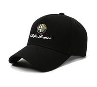 WLCYX Cappellino da Baseball per Auto per Alfa Romeo Cappello Regolabile con Visiera per Uomo e Donna Cappello Sportivo per Guida Accessori, Black Style-One Size