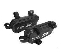 WLDOCA Confezione da 2 Borse Laterali Impermeabili per Moto in Eva - Borse Porta Attrezzi triangolari da 2 Litri per Viaggi e spostamenti in Moto con compatibilità con Portapacchi,Nero,A