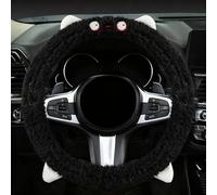WLDOCA Confezione da 2 Coperchi per Volante Invernali Caldi e Morbidi Morbido Peluche e Presa Antiscivolo per Donne Protettore Universale per Volante per l'inverno Adatto per Auto SUV Furgone,D