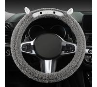 WLDOCA Coprivolante soffice, Confezione da 2, coprivolante Invernale Caldo e soffice, Antiscivolo, Universale, 15 pollici/38 cm, per Auto, SUV, furgoni, Camion,A