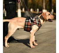 WLDOCA Imbracatura per Sollevamento Cani per Zampe Anteriori, Ausilio per La Deambulazione per Animali Domestici Sollevamento per Imbracatura per Cani Anziani E Feriti,Orange Plaid,L