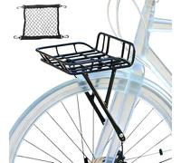 WLDOCA Portapacchi Anteriore e Cestino 2 in 1 Alluminio per Gravel Bike Portacaric con Cinghie Elastiche per Bikepacking e Touring,A