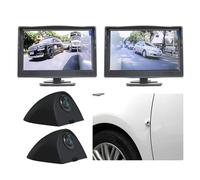WLDOCA Sistema di monitoraggio dell'angolo cieco AHD HD da 5 Pollici con Telecamera Laterale - Display elettronico per specchietto retrovisore per Auto (Assistenza Lato Sinistro e Destro),A