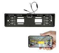 WLDOCA Telecamera retromarcia Targa WiFi5 Wireless - Grandangolo 170°, Visione Notturna HD Impermeabile, dashcam, Compatibile con Android e iOS per Auto, Camper, Furgone,A
