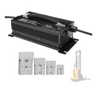 WLEJSL Caricabatterie per Carrelli Elevatori 24V 30A Completamente Automatico, Caricabatterie Rapido per Batterie al Piombo da 1200W con Spina Anderson 50A/120A/175A/350A per Piattaforme,350A