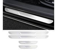 WLFgxr Acciaio Inossidabile Porta Battitacco per Volkswagen T-ROC 2024,Antiscivolo Anti-Graffio Scuff Protezione Car Styling Accessorio Decorativi,4 Pezzi,C