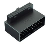 WLGQ Adattatore di estensione USB 3.0 ad angolo retto a 90 gradi 19/20 pin maschio verso femmina per una gestione semplificata dei cavi e un assemblaggio PC senza sforzo (A)