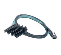 WLGQ Cavo interno da Mini SAS SFF-8087 a 4X SAS SFF-8482, cavo array da 6 Gbps per server, RAID, sistema di archiviazione, 0,5 m