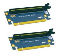 WLGQ Scheda Riser PCIe X16, PCI Express 16X adattatore di estensione GPU a 90 gradi, protezione slot da maschio a femmina, confezione da 2