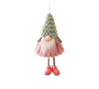 WLH Alexanders 2 Pezzi di Ornamenti Natalizi in Peluche, Ornamenti Natalizi a Forma di Gnomo Fatti a Mano for la Decorazione della tavola di Natale, del Camino e della casa (gnomi Rosa)(Santa B)