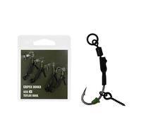 WLH Alexanders 20 Pezzi/5 Confezioni di Ganci for la Pesca alla Carpa, Set di Ganci con Manico Curvo e Ampio Spazio, Accessori for la Pesca(2#)