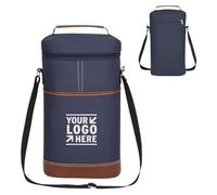 WLH Alexanders Borse porta pranzo Borsa termica imbottita e isolante a tenuta stagna for il trasporto del vino, versatile borsa termica for viaggi, regalo borsa pranzo(Donker Blauw)