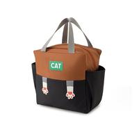 WLH Alexanders Borse porta pranzo Portable Insulated Lunch Bag with Double Side Pockets Ideal for Outdoor Picnics Office Workers borsa pranzo(Svart)