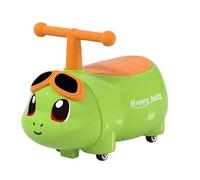 WLH Alexanders Carrelli Auto a dondolo a forma di arachide con musica, luce, antiribaltamento, ruota silenziosa, perfetta come regalo. Macchinine(Groen,No music)