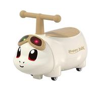 WLH Alexanders Carrelli Auto a dondolo a forma di arachide con musica, luce, antiribaltamento, ruota silenziosa, perfetta come regalo. Macchinine(Caf,With music)