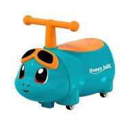 WLH Alexanders Carrelli Auto a dondolo a forma di arachide con musica, luce, antiribaltamento, ruota silenziosa, perfetta come regalo. Macchinine(Blauw,No music)