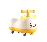 WLH Alexanders Carrelli Auto a forma di arachide con luci musicali, ruote silenziose antiribaltamento e lampeggianti, multifunzionale Macchinine(Geel,With music)