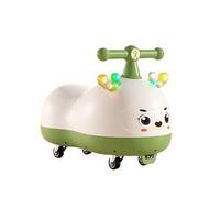 WLH Alexanders Carrelli Auto a forma di arachide con luci musicali, ruote silenziose antiribaltamento e lampeggianti, multifunzionale Macchinine(Groen,With music)