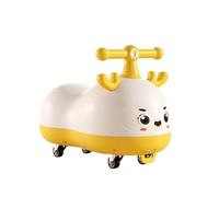 WLH Alexanders Carrelli Auto a forma di arachide con luci musicali, ruote silenziose antiribaltamento e lampeggianti, multifunzionale Macchinine(Geel,No music)