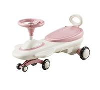 WLH Alexanders Carrelli Auto elettrica for bambini, 6 V, con luci e musica, for interni ed esterni, giocattolo for bambini Macchinine(Roze,Sliding type)