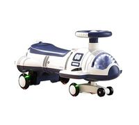 WLH Alexanders Carrelli Auto elettrica girevole con pedali 2 in 1, auto oscillante, ruote luminose colorate silenziose, rotazione a 360 gradi Macchinine(Blauw,Electric type)