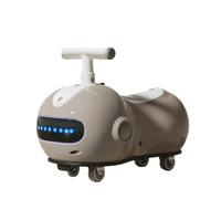 WLH Alexanders Carrelli Auto oscillante a forma di arachide con musica, luce, antiribaltamento, altalena silenziosa, ruota con casco e zaino, dai 3 anni in su Macchinine(Caf)