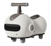 WLH Alexanders Carrelli Auto oscillante a forma di arachide con musica, luce, antiribaltamento, altalena silenziosa, ruota con casco e zaino, dai 3 anni in su Macchinine(Mocha)