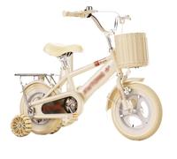 WLH Alexanders Carrelli Bici for bambini, for bambine e bambini, da 12" a 20", con cestino, rotelle di allenamento, bici for principianti, con doppi freni e sedile regolabile. Macchinine(Wit,18in)