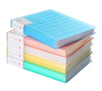 WLH Alexanders Cartelle Confezione da 5 raccoglitori A4 con Copertina traslucida, 60 Tasche, cartelle Portadocumenti, for Scuola e Ufficio. cartelletta