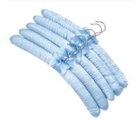 WLH Alexanders Grucces Appendiabiti in Spugna da 5 Pezzi, Organizer for Guardaroba, Design Senza Cuciture con Angoli sulle Spalle, Adatto for Negozi di Abbigliamento, Hotel, Case Appendiabiti(Blauw)