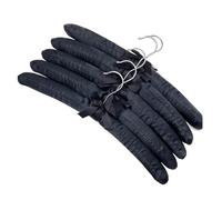 WLH Alexanders Grucces Appendiabiti in Spugna da 5 Pezzi, Organizer for Guardaroba, Design Senza Cuciture con Angoli sulle Spalle, Adatto for Negozi di Abbigliamento, Hotel, Case Appendiabiti(Svart)