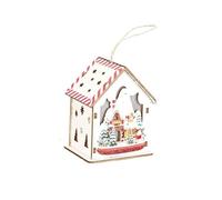 WLH Alexanders Kit di Decorazioni Natalizie Luminose for Case del Villaggio di Natale, Decorazioni Natalizie, Puzzle 3D in Legno Luminoso for Case di Neve(Color1)