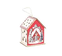 WLH Alexanders Kit di Decorazioni Natalizie Luminose for Case del Villaggio di Natale, Decorazioni Natalizie, Puzzle 3D in Legno Luminoso for Case di Neve(Color8)